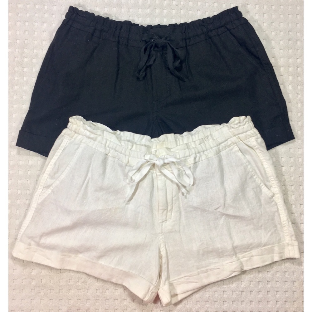 NWOT 2 Pairs Linen Drawstring Shorts OLD NAVY Sz6